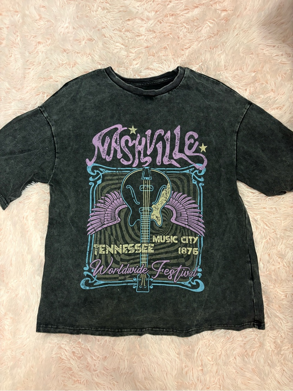 Nashville Music City Graphic Tee - Black